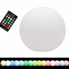 Lámpara de pie LED multicolor en plástico blanco, diseño redondo - Globostar Viadurini