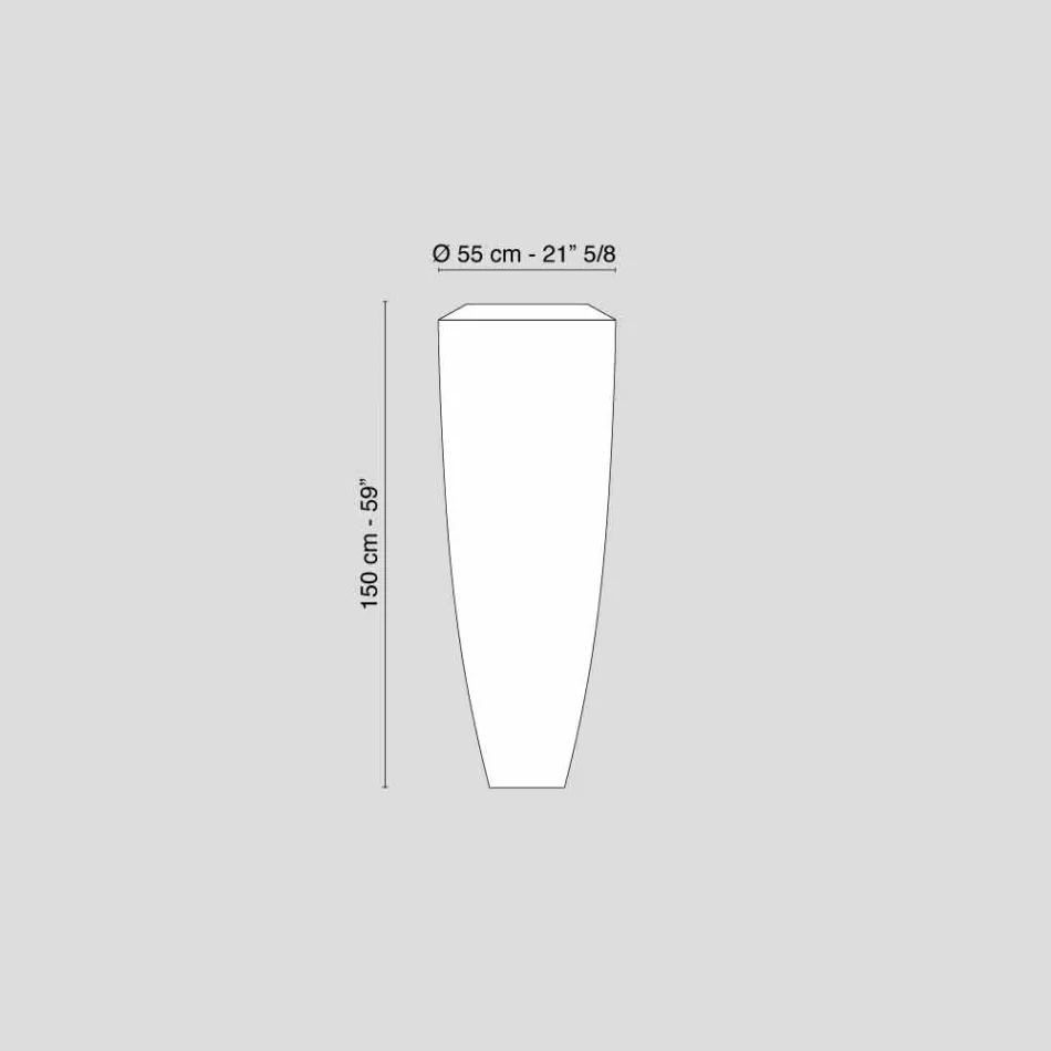 Lámpara de pie moderna LED para interior Ldpe grande obús Viadurini