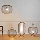 de diseño de acero suelo Contemporary lámpara Ø48xh.52 cm Leira Viadurini