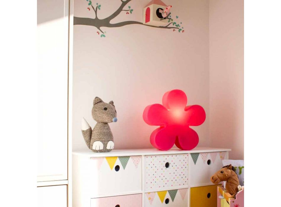 Lámpara de Pie o Mesa de Diseño Moderno con Flor de Colores - Fiorestar Viadurini