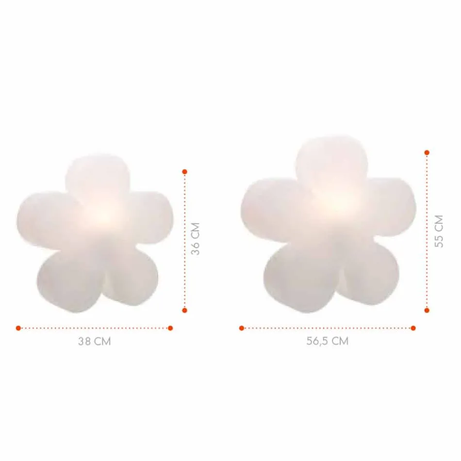 Lámpara de Pie o Mesa de Diseño Moderno con Flor de Colores - Fiorestar Viadurini