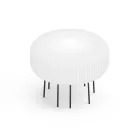 Lámpara de pie de exterior Disco en polietileno blanco, fabricada en Italia. Viadurini