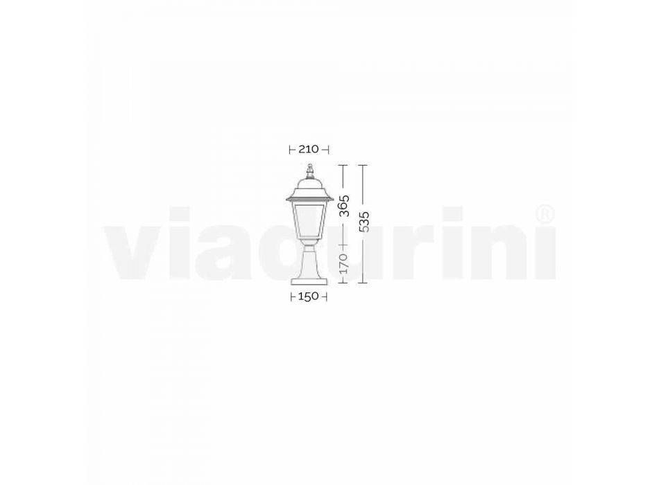 Lámpara de pie de aluminio para exterior fabricada en Italia, Aquilina. Viadurini