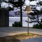 Lámpara de pie para exterior de latón y cobre Made in Italy - Sword Viadurini