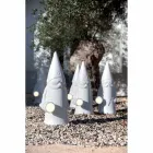 Lámpara de pie LED para exteriores en tecnopolímero blanco de diseño moderno - Nano Viadurini