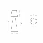 Lámpara de pie para interiores Slide Pivot blanco brillante fabricado en Italia Viadurini