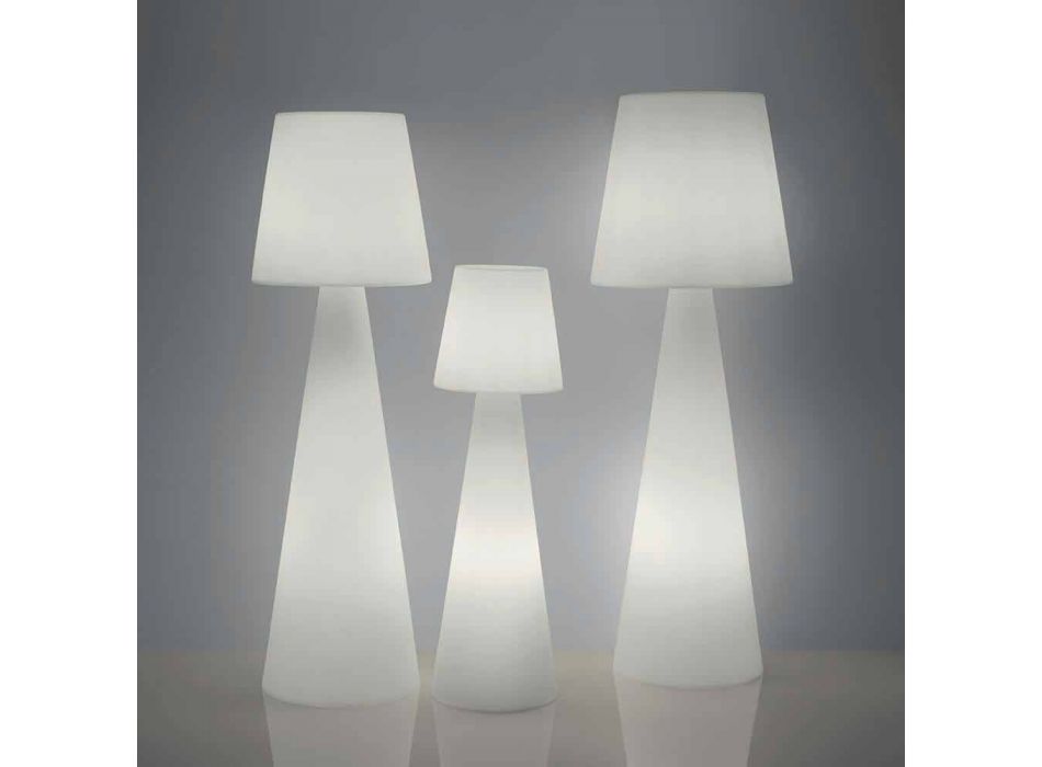 Lámpara de pie para interiores Slide Pivot blanco brillante fabricado en Italia Viadurini