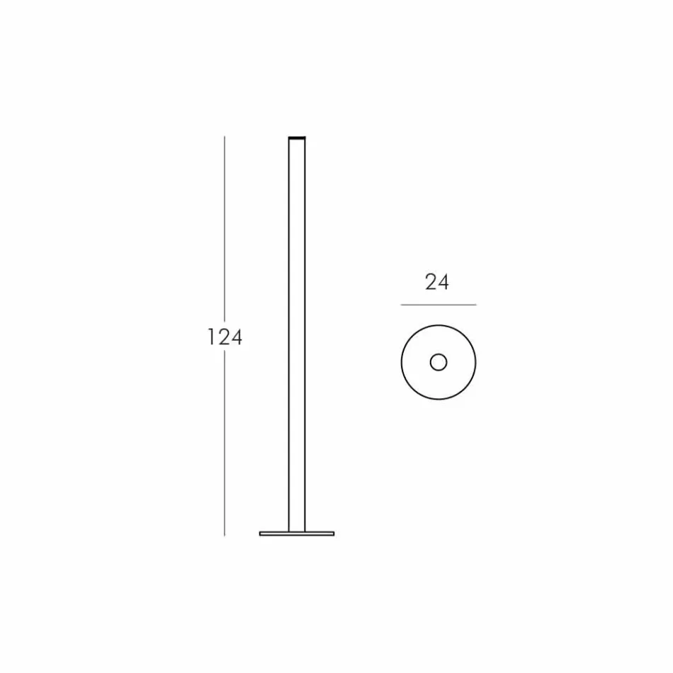 Lámpara de pie Slide Flux Slim de metacrilato producida en Italia Viadurini