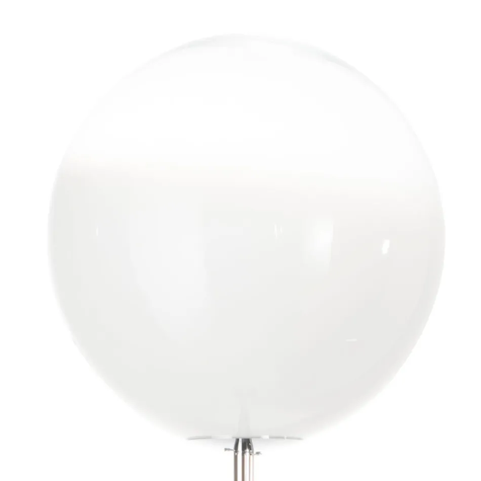 Lámpara de pie Isotta en cristal blanco, fabricada en Italia. Viadurini