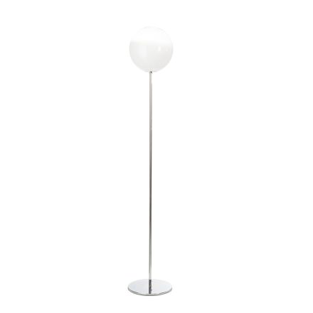 Lámpara de pie Isotta en cristal blanco, fabricada en Italia. Viadurini