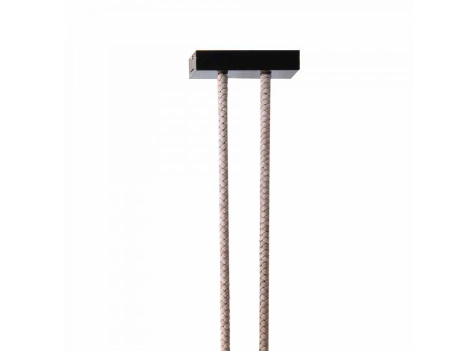 Lámpara de diseño de piel y metal Grilli Snake made in Italy. Viadurini