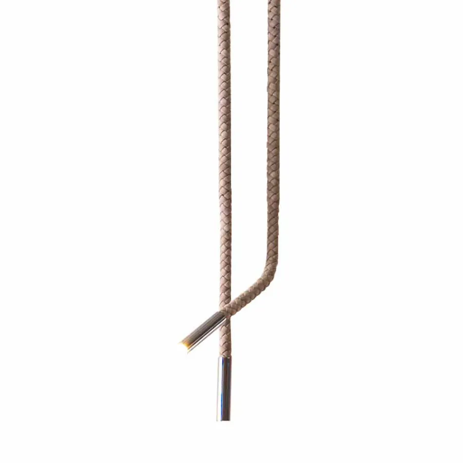 Lámpara de diseño de piel y metal Grilli Snake made in Italy. Viadurini