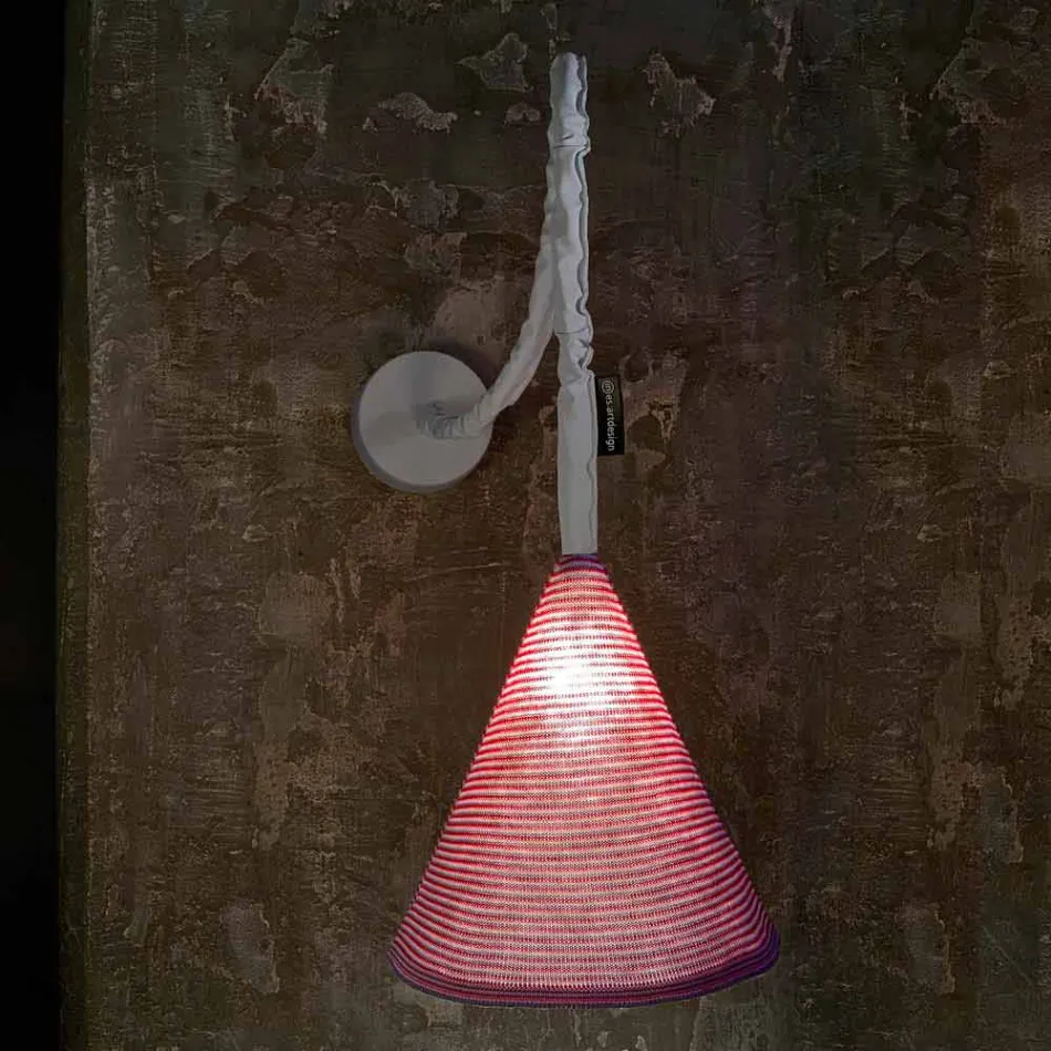 Lámpara de pared de diseño In-es.artdesign Jazz A Stripe colored wool Viadurini