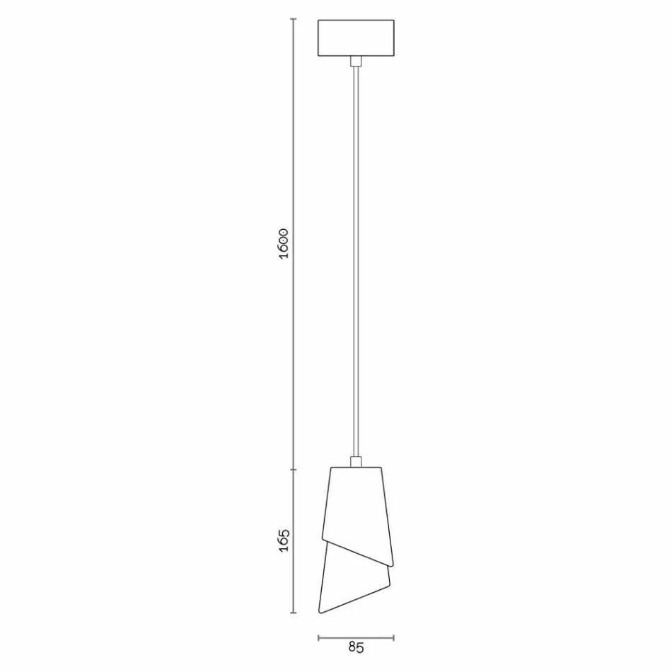 Lámpara de suspensión de diseño en cerámica producida en Italia Asia Viadurini