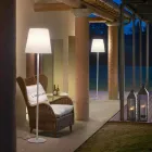 Lámpara de pie de diseño Ali Baba Steel Slide metal fabricado en Italia Viadurini