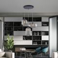 Lámpara de diseño de 3 luces en vidrio y metal fabricada en Italia - Tucana
