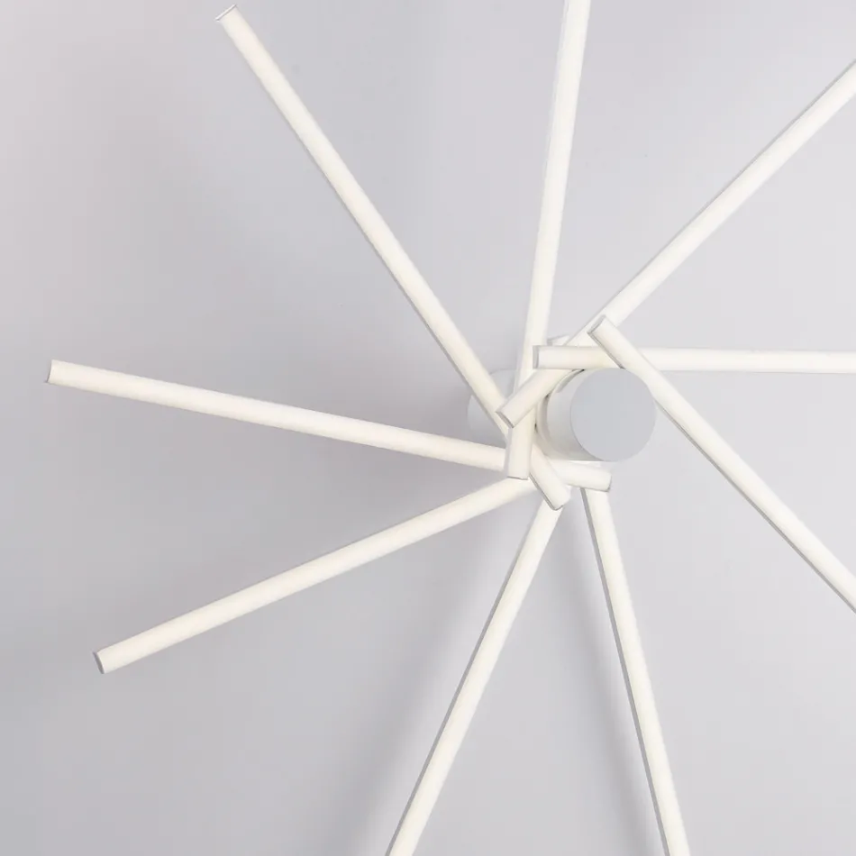 Lámpara de diseño de vidrio y metal fabricada en Italia para una decoración con estilo - Idra Viadurini