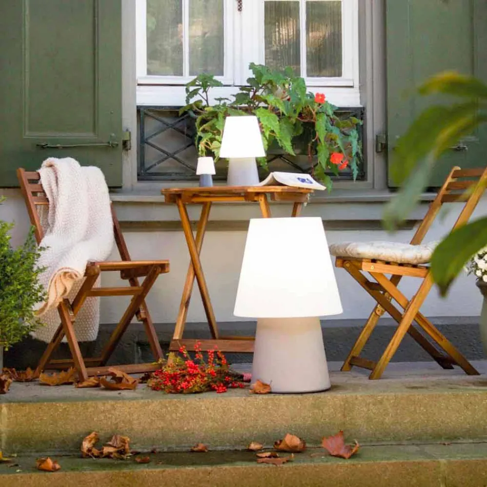 Lámpara de diseño moderno para interior o exterior en plástico de colores - Fungostar Viadurini