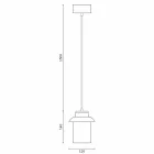 Lámpara de diseño suspendida en cerámica roja hecha en Italia Asia. Viadurini