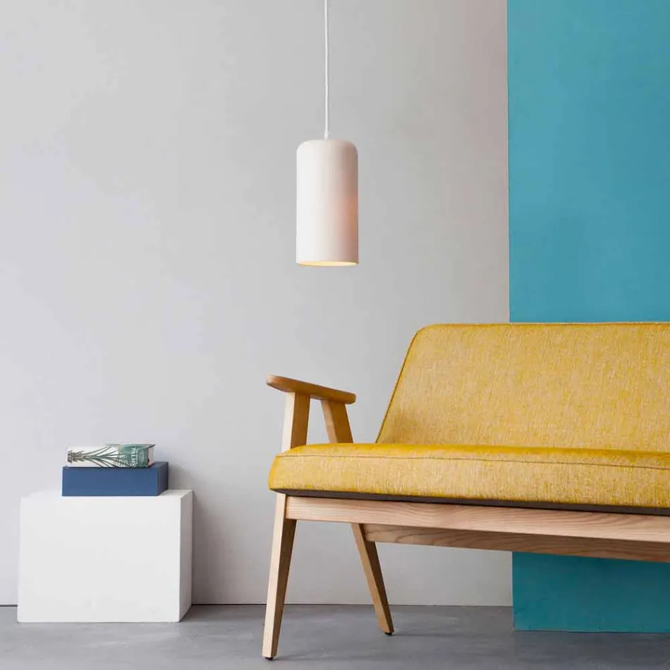 Lámpara de diseño suspendida In-es.artdesign Candle 1 en color laprene Viadurini