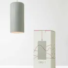 Lámpara de diseño suspendida In-es.artdesign Candle 1 en color laprene Viadurini