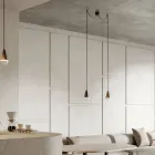 Lámpara colgante doble de hierro y vidrio Made in Italy - Cloudy Viadurini