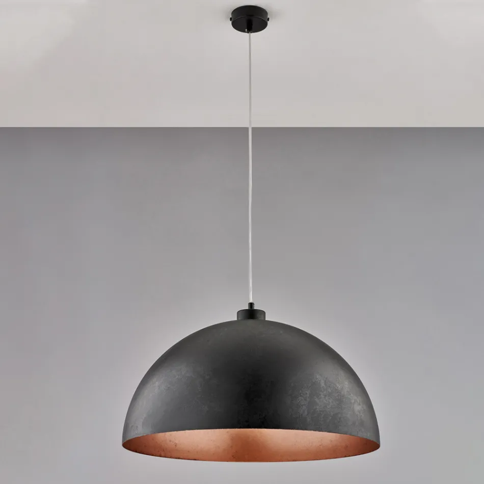 Elegante lámpara de cristal y metal fabricada en Italia para interiores refinados - Deneb Viadurini