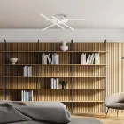 Elegante lámpara de cristal y metal fabricada en Italia para interiores refinados - Idra Viadurini