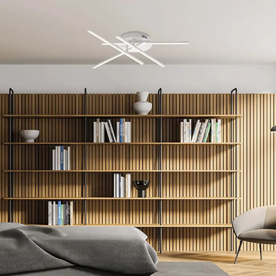 Elegante lámpara de cristal y metal fabricada en Italia para interiores refinados - Idra Viadurini