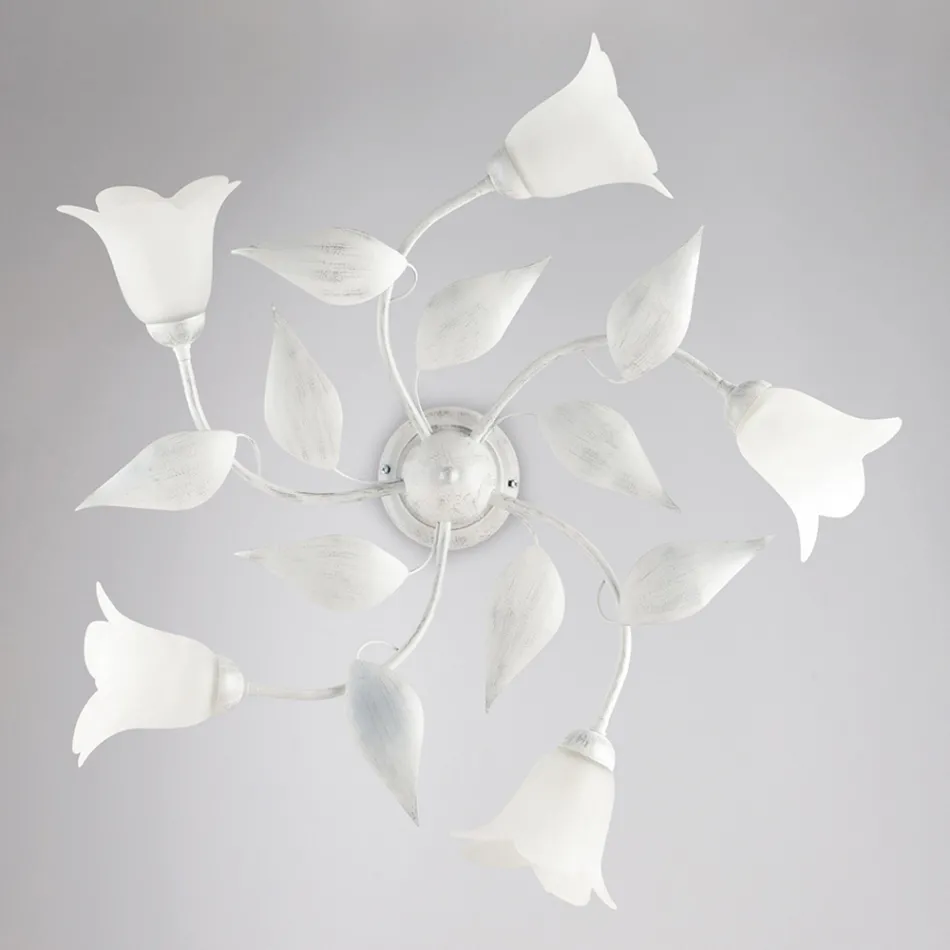 Elegante lámpara de cristal y metal Made in Italy para interiores refinados – Sirio Viadurini