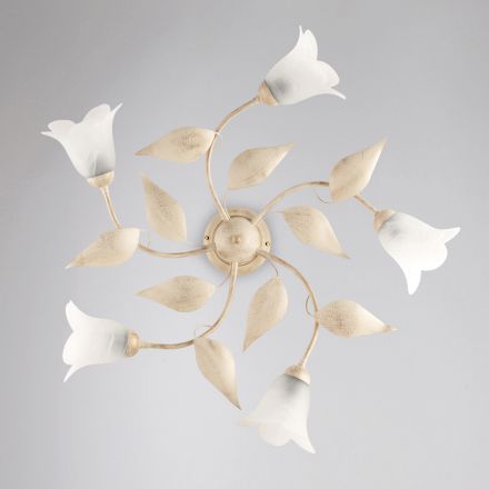 Elegante lámpara de cristal y metal Made in Italy para interiores refinados – Sirio Viadurini