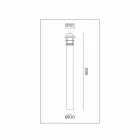 Bolardo de lámpara de jardín para exterior de latón, cobre y vidrio - Garden de Il Fanale Viadurini