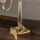 Flambeaux Lámpara Clásica 7 Luces en Porcelana y Vidrio Soplado - Eteria Viadurini