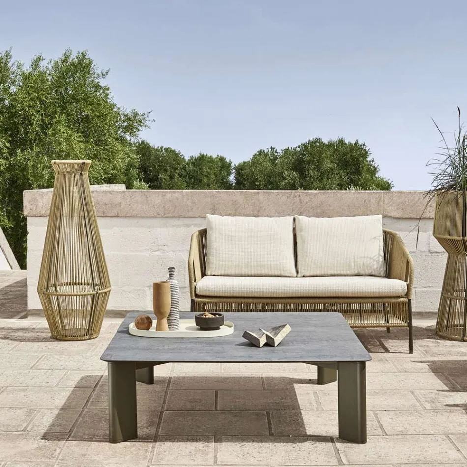 Lámpara de jardín en aluminio y fibra Made in Italy - Cricket de Varaschin Viadurini