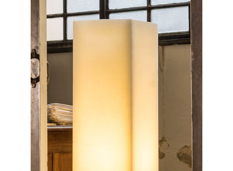 Lámpara de cera de alto diseño con efecto rayado Made in Italy - Dalila Viadurini
