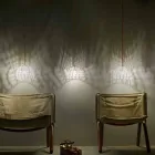 Lámpara en algodón y viscosa suspendida In-es.artdesign Textura moderna Viadurini