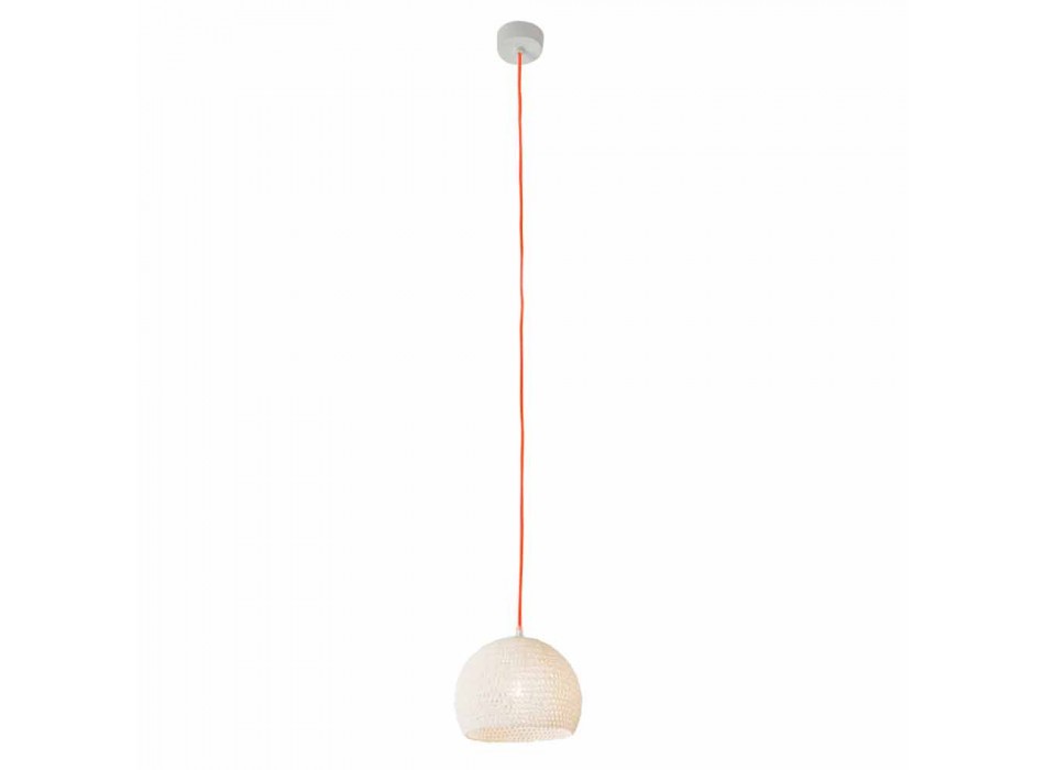 Lámpara en algodón y viscosa suspendida In-es.artdesign Textura moderna Viadurini