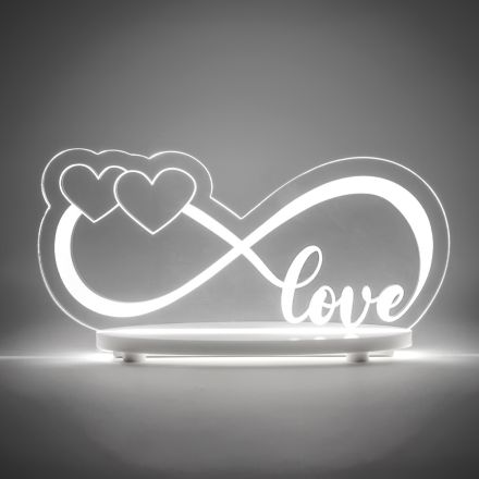 Lámpara de plexiglás transparente Infinito Amore Made in Italy - Forever Viadurini