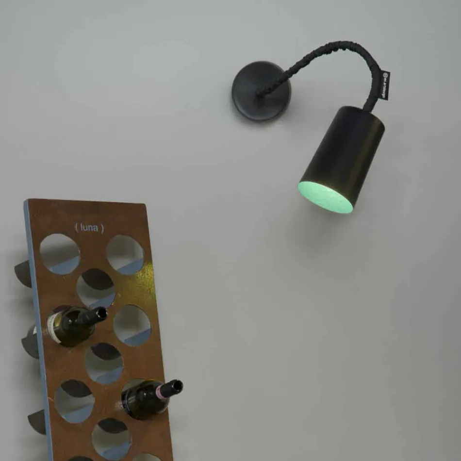 Lámpara de resina de pared In-es.artdesign Pintura con una tabla moderna. Viadurini