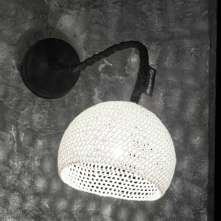Lámpara de pared de resina y algodón In-es.artdesign Modern A1 texture Viadurini