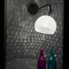 Lámpara de pared de resina y algodón In-es.artdesign Modern A1 texture Viadurini