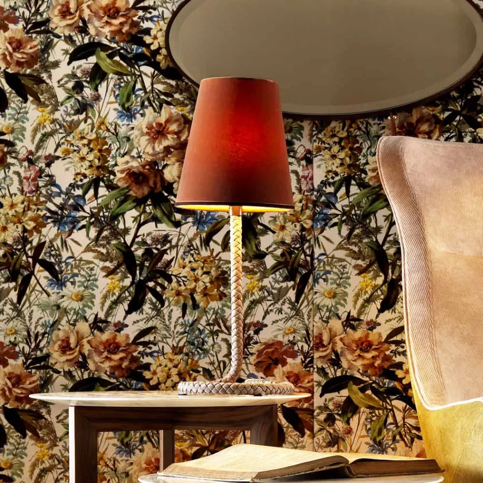 Grilli Snake tejido y lámpara de mesa hecho en Italia Viadurini