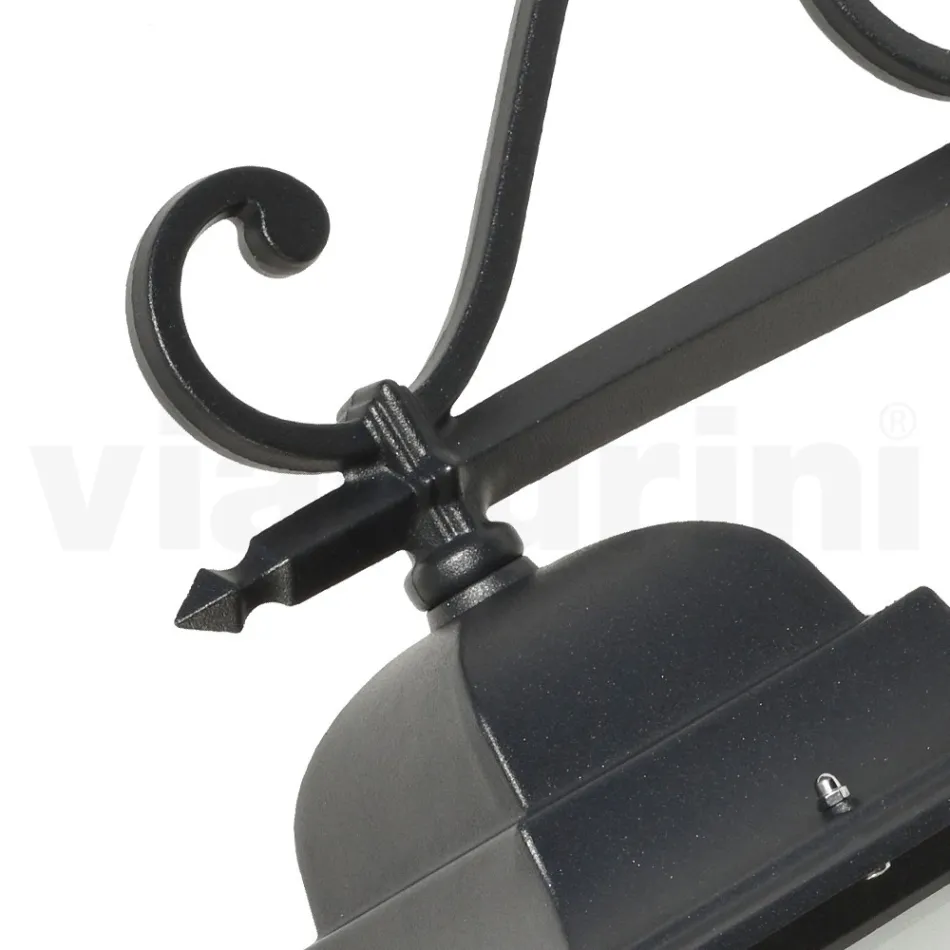 Lámpara de vidrio con estructura de aluminio fundido a presión Made in Italy - Scintilla Viadurini