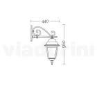 Lámpara de vidrio con estructura de aluminio fundido a presión Made in Italy - Scintilla Viadurini