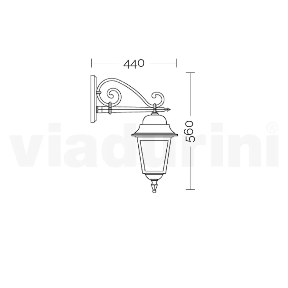 Lámpara de vidrio con estructura de aluminio fundido a presión Made in Italy - Scintilla Viadurini