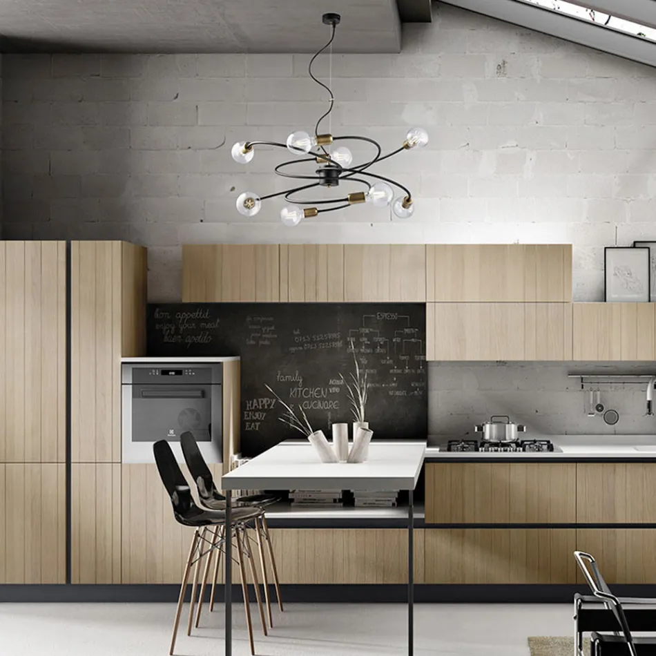 Lámpara de cristal y metal fabricada en Italia para espacios refinados – Venere Viadurini