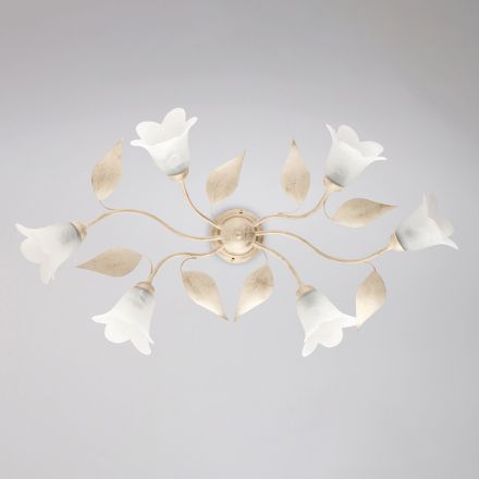 Lámpara de cristal y metal fabricada en Italia para una decoración con estilo – Sirio Viadurini