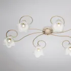 Lámpara de cristal y metal fabricada en Italia para interiores refinados – Cometa Viadurini