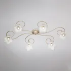 Lámpara de cristal y metal fabricada en Italia para interiores refinados – Cometa Viadurini