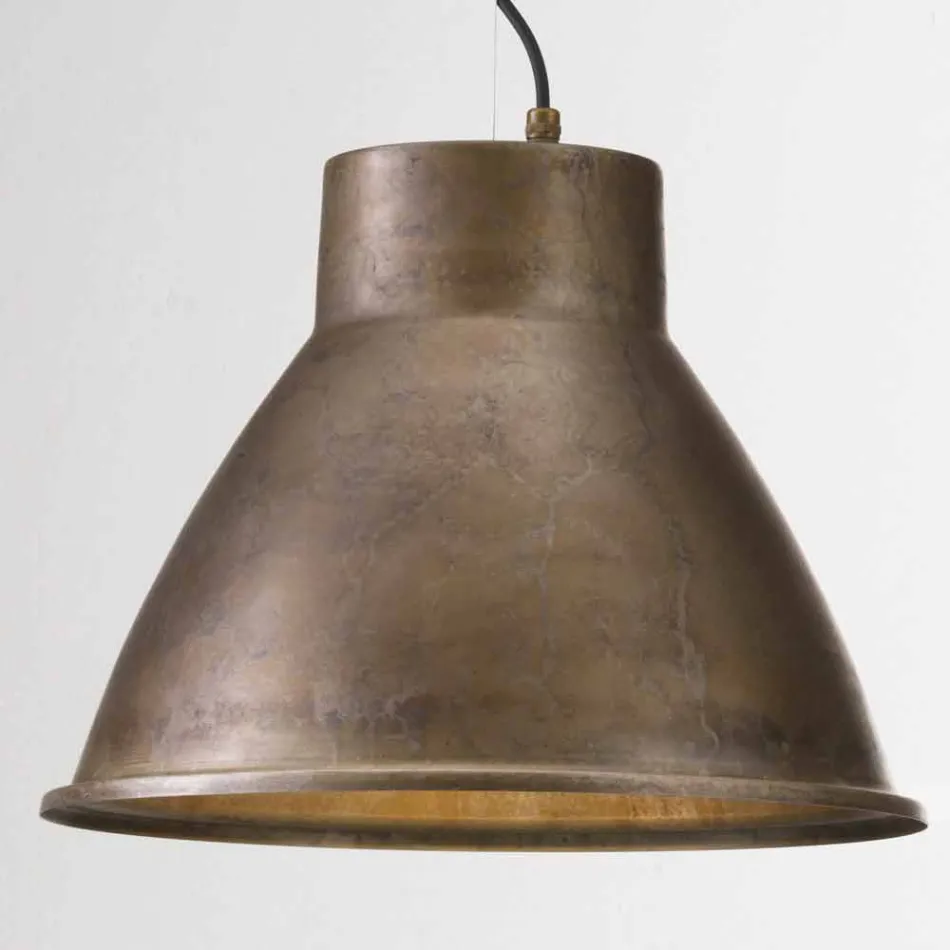 Lámpara industrial en suspensión hierro Loft Medios Il Fanale Viadurini